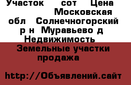 Участок 300 сот. › Цена ­ 4 000 000 - Московская обл., Солнечногорский р-н, Муравьево д. Недвижимость » Земельные участки продажа   